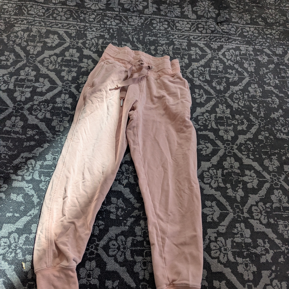 Athleta Pink Sweatpants with Elastic Waistband Xxs Petite